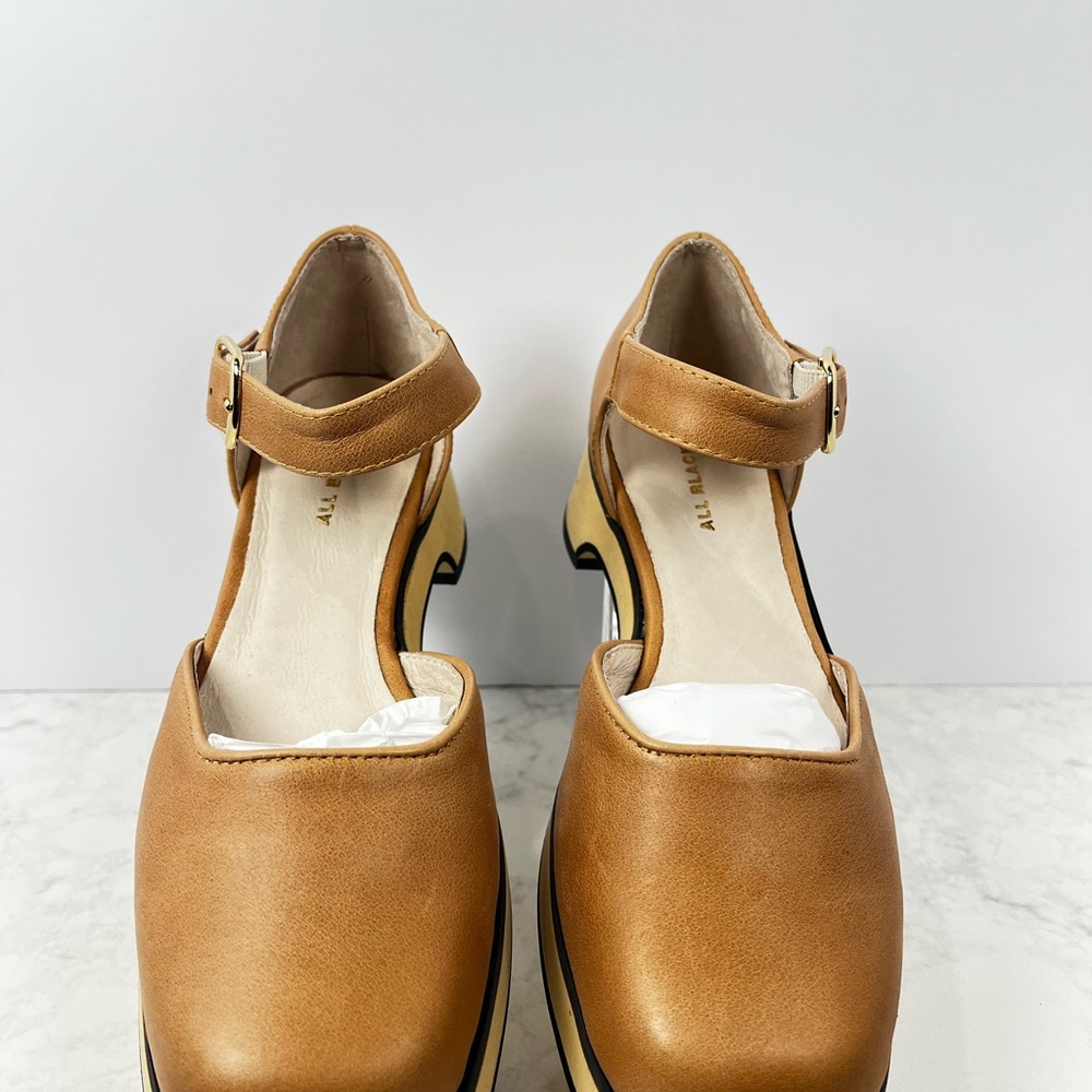 Brown Women's Shoes with Ankle Strap